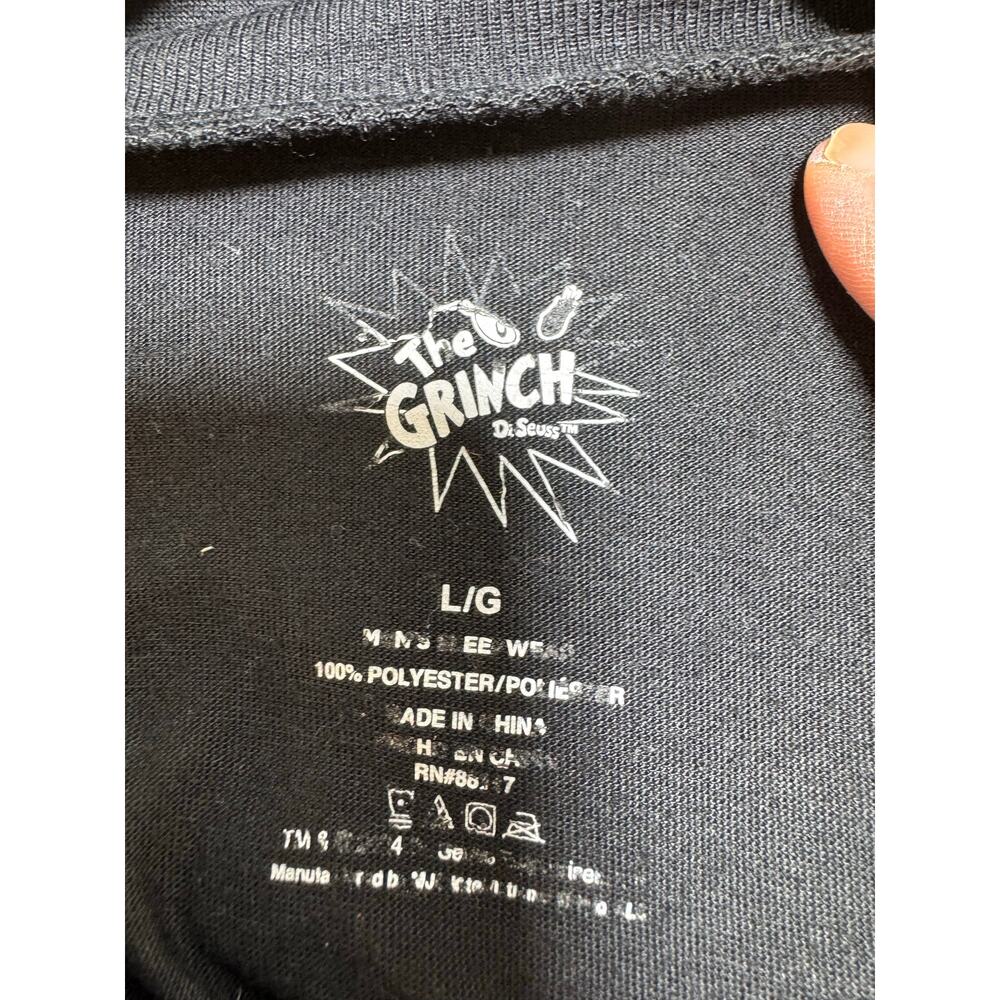 The Grinch Dr Seuss Long Sleeve Graphic TShirt Sz L Lot of 2 Black Green Unisex - Picture 2 of 6